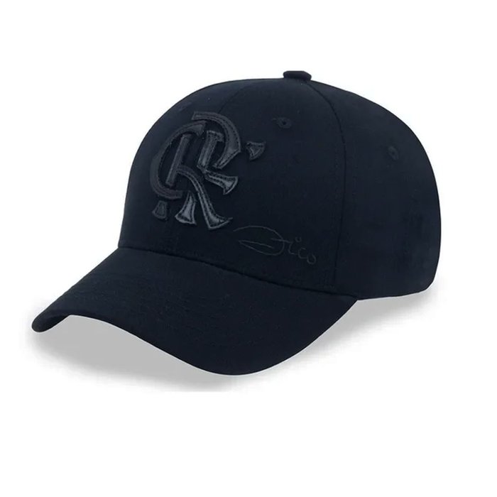 Boné Supercap Zico Logo Frontal Central 3D Licenciado Preto